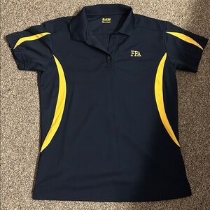 FFA Navy and Yellow Polo Shirt Med